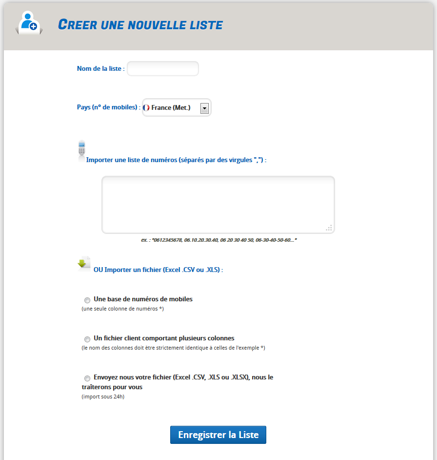 SMS Mailing, Envoi SMS en masse